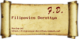 Filipovics Dorottya névjegykártya