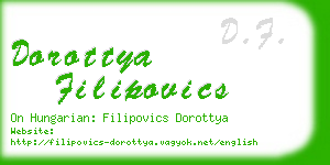 dorottya filipovics business card